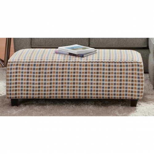 49" Cocktail Ottoman in Hadnot Earth Multicolor Fabric